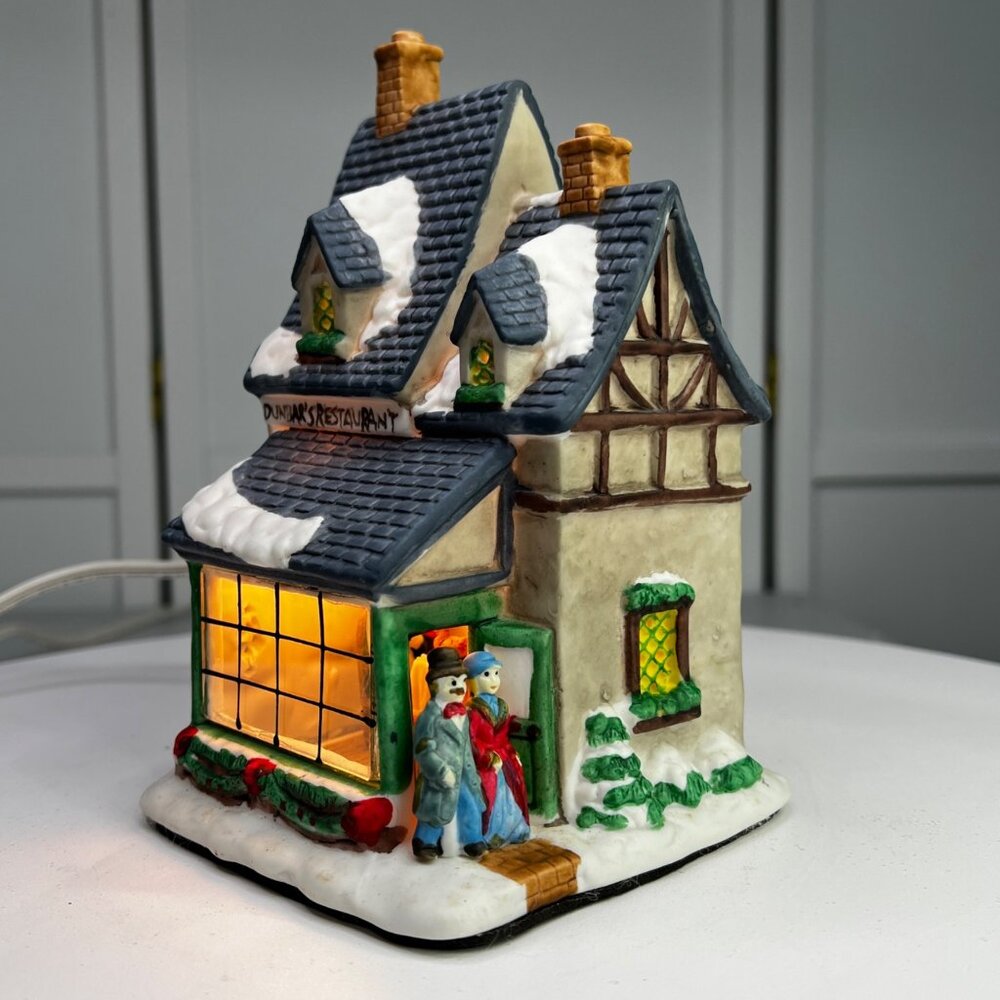 Chadwick-Miller Dunbars Restaurant Christmas Village Lighted Building 1997 - Picture 5 of 14